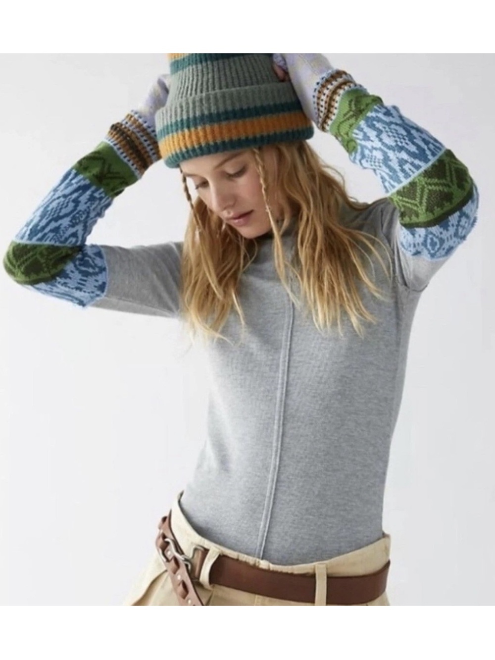 Free People We The Free gorgeous thermal cuff top M